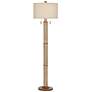 Barnes and Ivy Santiago 65" High Hammered Finish Floor Lamp