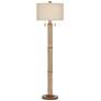 2_Barnes and Ivy Santiago 65" High Natural Hammered Finish Floor Lamp