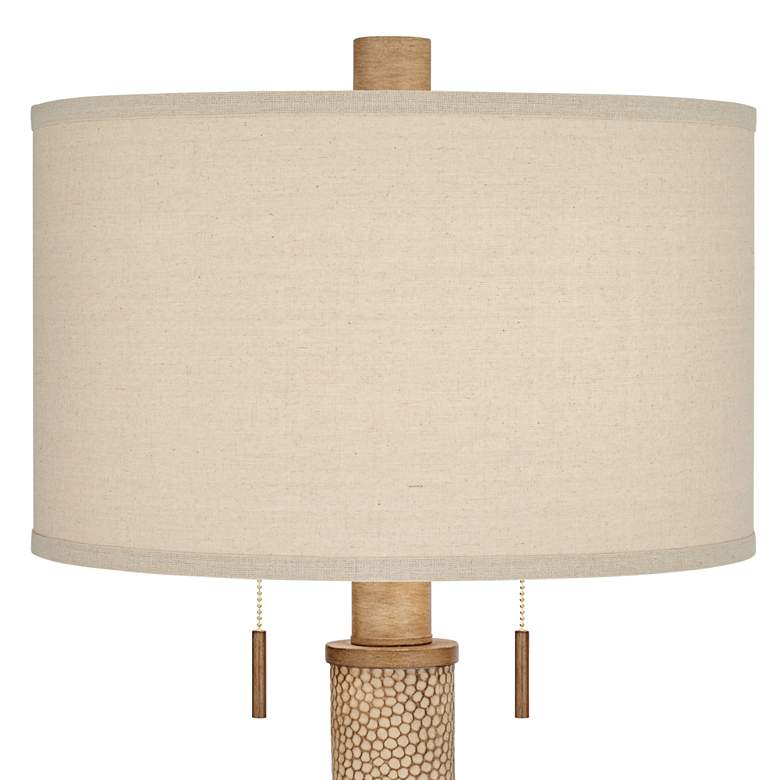 Image 4 Barnes and Ivy Santiago 65" High Natural Hammered Finish Floor Lamp more views
