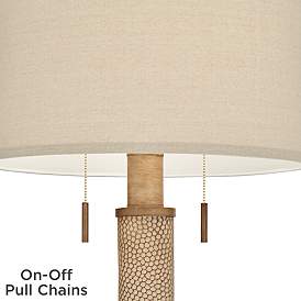 Image5 of Barnes and Ivy Santiago 65" High Natural Hammered Finish Floor Lamp more views