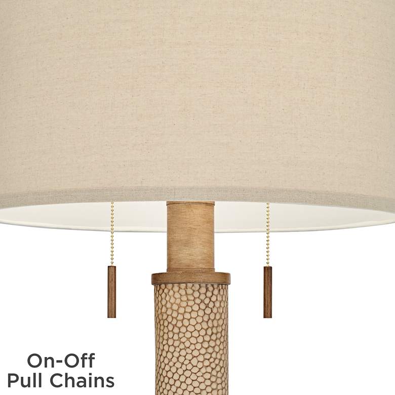Image 5 Barnes and Ivy Santiago 65" High Natural Hammered Finish Floor Lamp more views