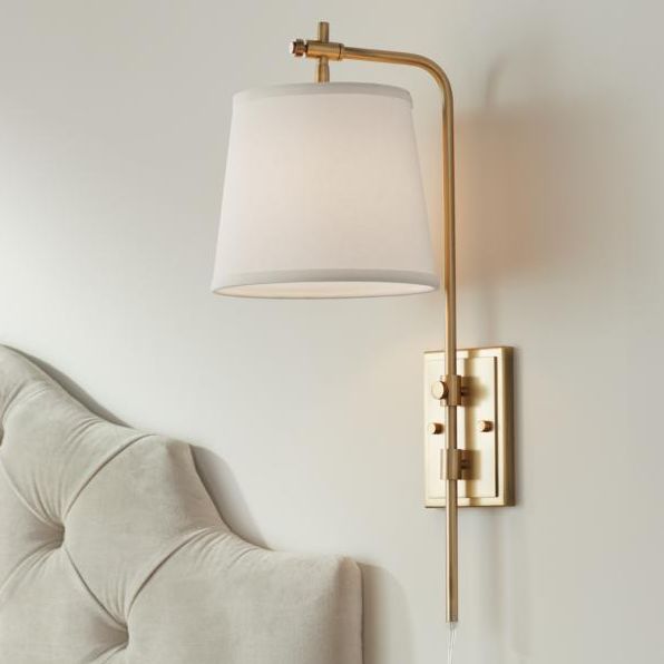 Gold plug in deals sconce