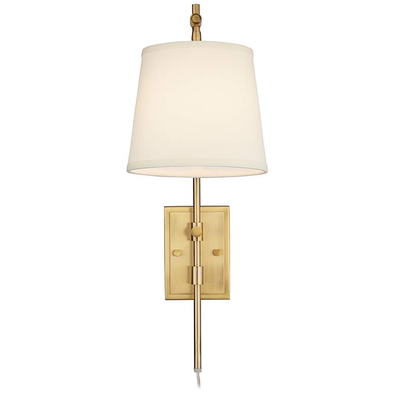 Image 7 Barnes and Ivy Seline Warm Gold Adjustable Plug-In Wall Lamps Set of 2 more views