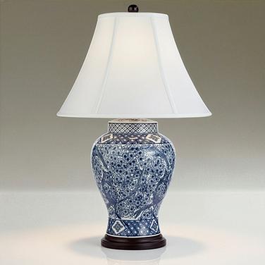 Barnes and Ivy Shonna Garden Bird 27" Blue White Porcelain Table Lamp