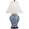 Barnes and Ivy Shonna Garden Bird 27" Blue White Porcelain Table Lamp