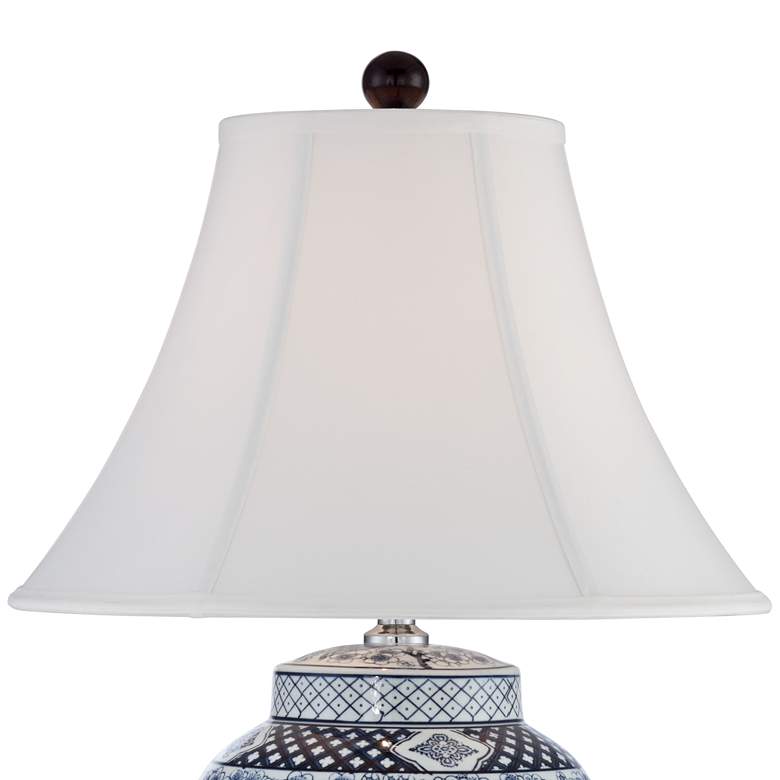 Image 4 Barnes and Ivy Shonna Garden Bird 27" Blue White Porcelain Table Lamp more views