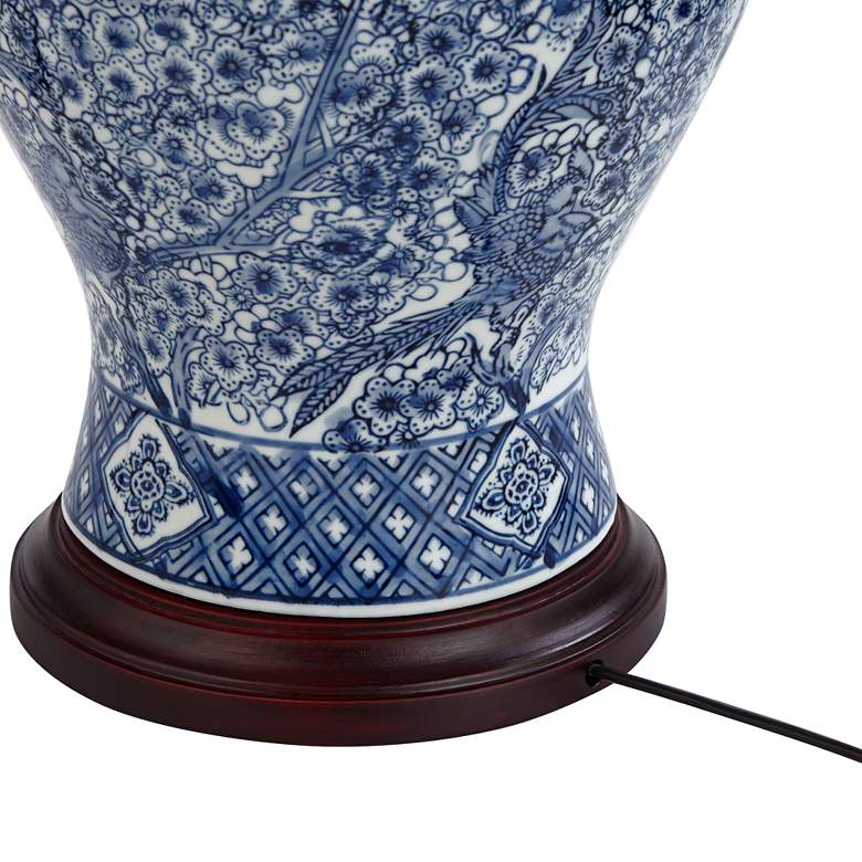 Image 6 Barnes and Ivy Shonna Garden Bird 27" Blue White Porcelain Table Lamp more views