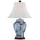 Barnes and Ivy Shonna Garden Bird Blue and White Porcelain Jar Table Lamp
