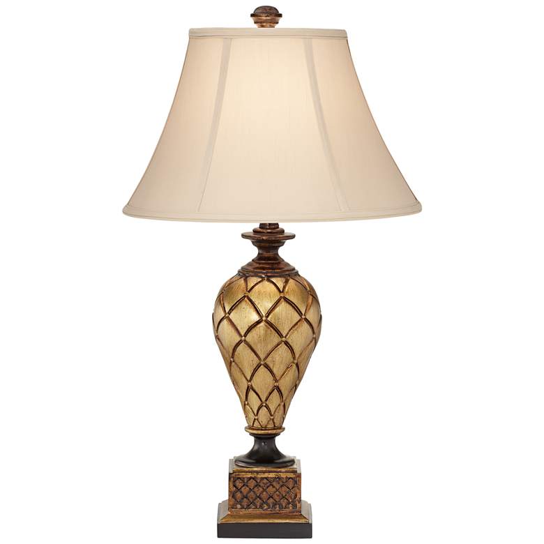 Image 6 Barnes and Ivy Theron 27 1/2 inch Traditional Antique Gold Urn Table Lamp more views
