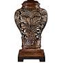 Barnes and Ivy Traditional Leafwork Vase Table Lamp with Rectangular Shade