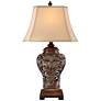 Barnes and Ivy Traditional Leafwork Vase Table Lamp with Rectangular ...