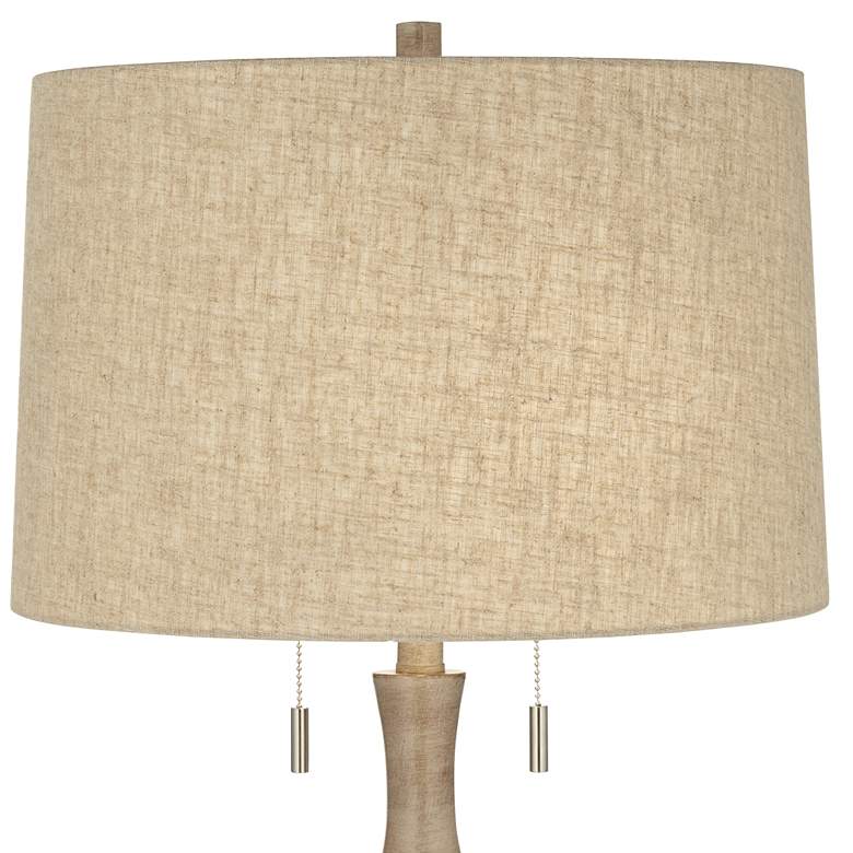 Image 5 Barnes and Ivy Tuscan 62 1/2" Natural Gray Faux Wood Floor Lamp more views