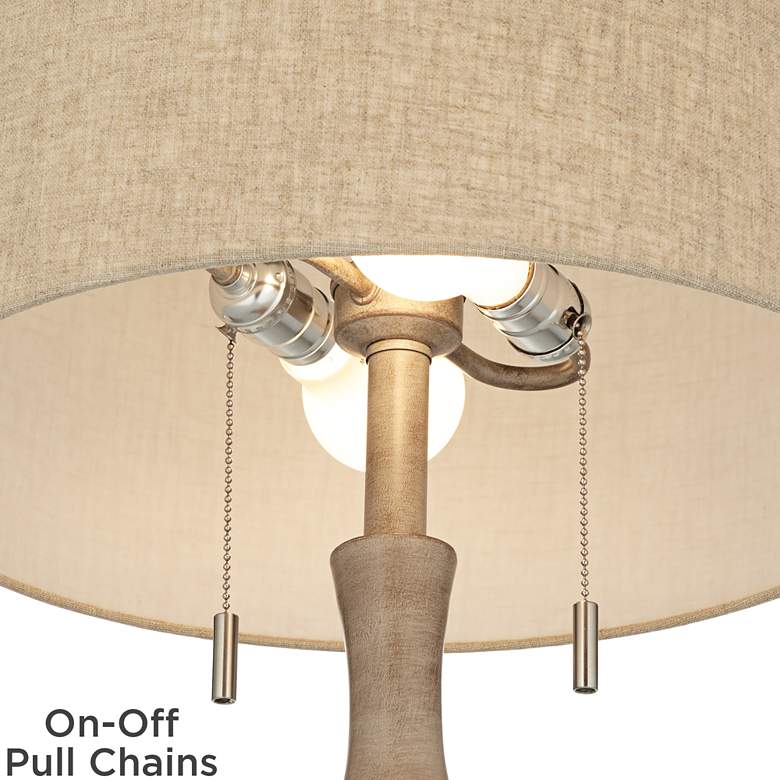 Image 6 Barnes and Ivy Tuscan 62 1/2" Natural Gray Faux Wood Floor Lamp more views