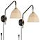 Barnes and Ivy Vega Bronze Plug-In Wall Lamps Set of 2