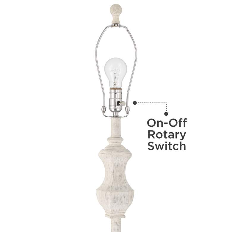 Image 5 Barnes and Ivy Verona 61 1/2" Traditional Vintage White Floor Lamp more views
