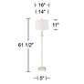 Barnes and Ivy Verona 61 1/2" Traditional Vintage White Floor Lamp