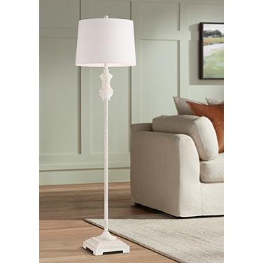 Barnes and Ivy Verona 61 1/2" Traditional Vintage White Floor Lamp