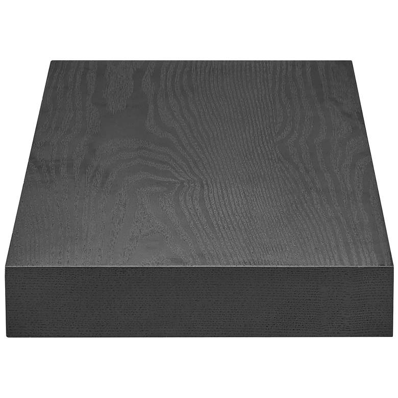 Image 4 Barney 23 1/2" Wide Matte Black Wood Floating Wall Shelf more views
