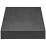 4_Barney 23 1/2" Wide Matte Black Wood Floating Wall Shelf more views