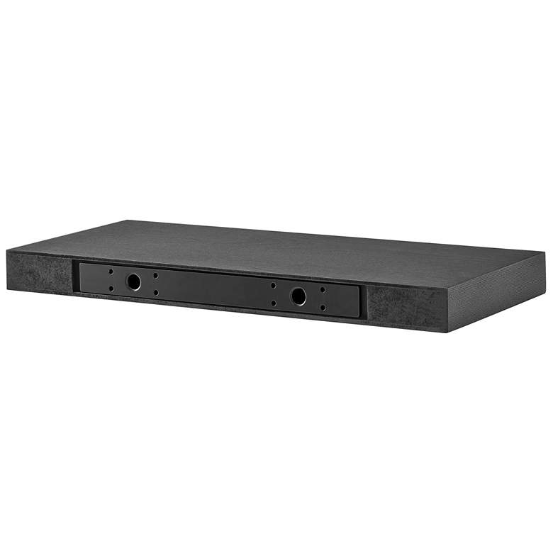 Image 5 Barney 23 1/2" Wide Matte Black Wood Floating Wall Shelf more views