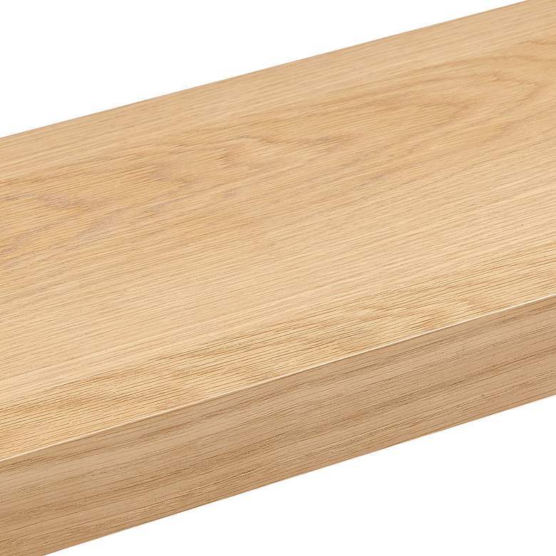 Image 2 Barney 23 1/2"W American Oak Veneer Wood Floating Wall Shelf more views