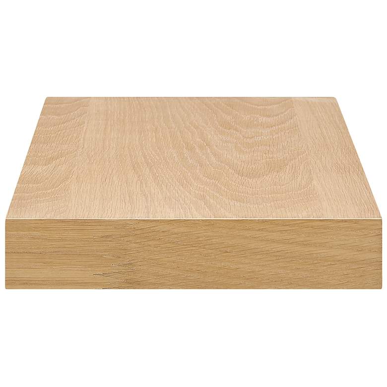 Image 4 Barney 23 1/2"W American Oak Veneer Wood Floating Wall Shelf more views