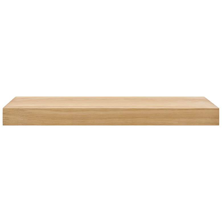 Image 6 Barney 23 1/2"W American Oak Veneer Wood Floating Wall Shelf more views