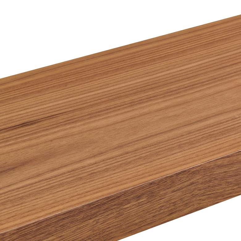 Image 2 Barney 23 1/2"W American Walnut Veneer Floating Wall Shelf more views