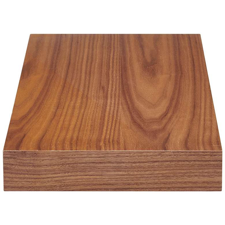Image 4 Barney 23 1/2"W American Walnut Veneer Floating Wall Shelf more views