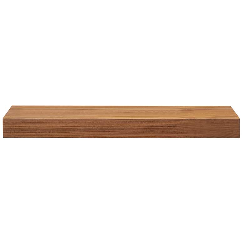 Image 6 Barney 23 1/2"W American Walnut Veneer Floating Wall Shelf more views