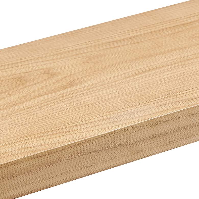 Image 2 Barney 36" Wide American Oak Veneer Wood Floating Wall Shelf more views