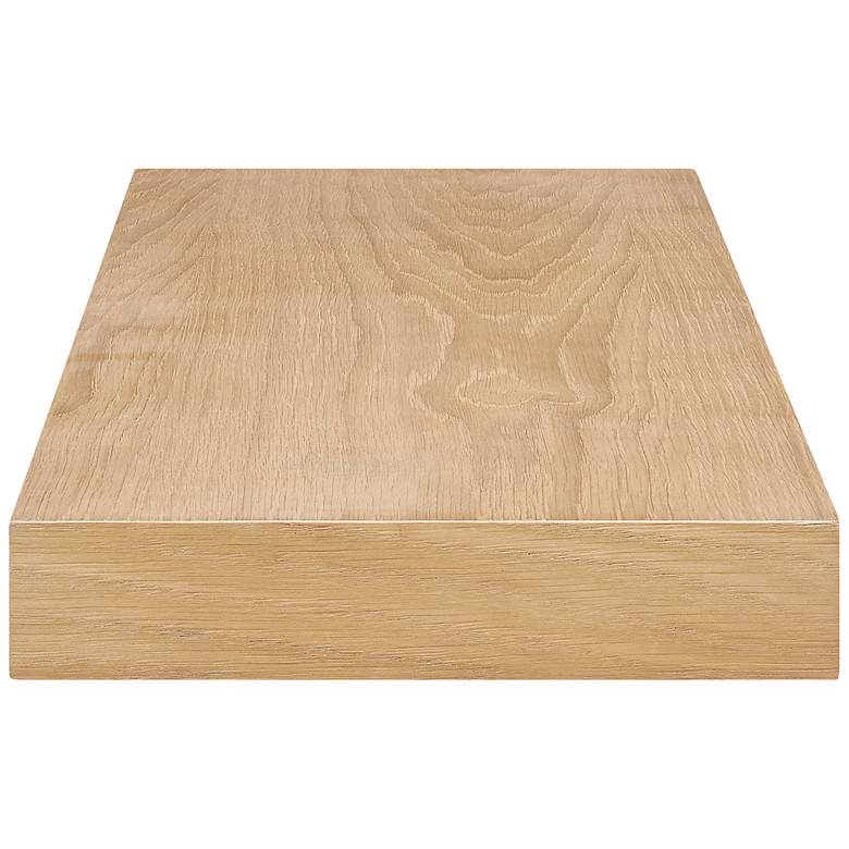 Image 4 Barney 36" Wide American Oak Veneer Wood Floating Wall Shelf more views