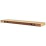 5_Barney 36" Wide American Oak Veneer Wood Floating Wall Shelf more views