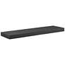 1_Barney 36" Wide Matte Black Wood Floating Wall Shelf