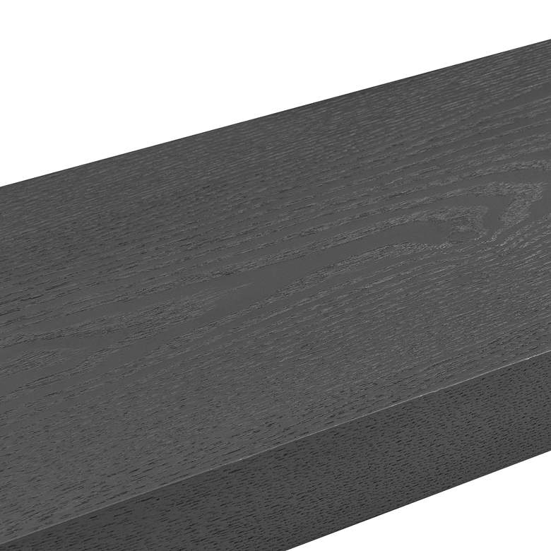 Image 2 Barney 36" Wide Matte Black Wood Floating Wall Shelf more views