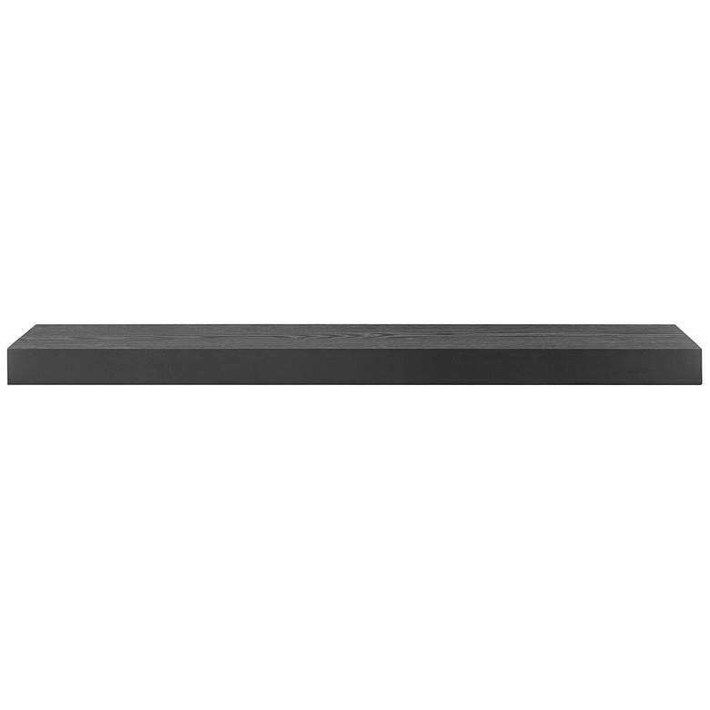 Image 6 Barney 36" Wide Matte Black Wood Floating Wall Shelf more views