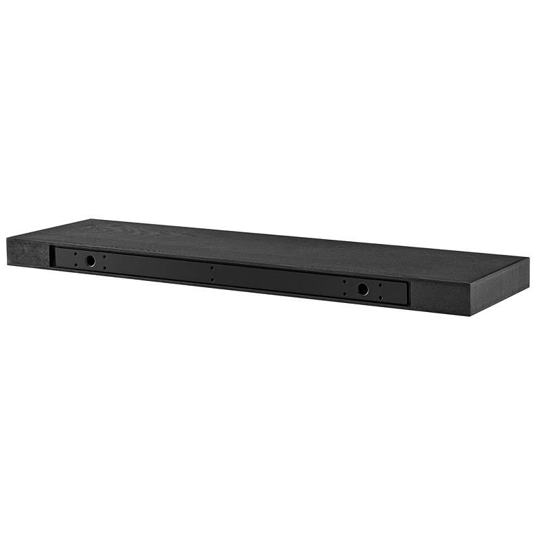 Image 5 Barney 36" Wide Wenge Stained Veneer Floating Wall Shelf more views