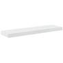 1_Barney 36" Wide White Lacquer Wood Floating Wall Shelf