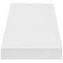 4_Barney 36" Wide White Lacquer Wood Floating Wall Shelf more views