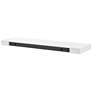 5_Barney 36" Wide White Lacquer Wood Floating Wall Shelf more views