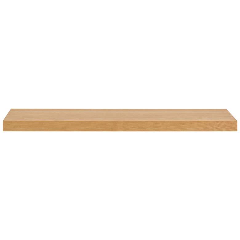 Image 4 Barney 43 1/2" Wide Oak Veneer Wood Floating Wall Shelf more views