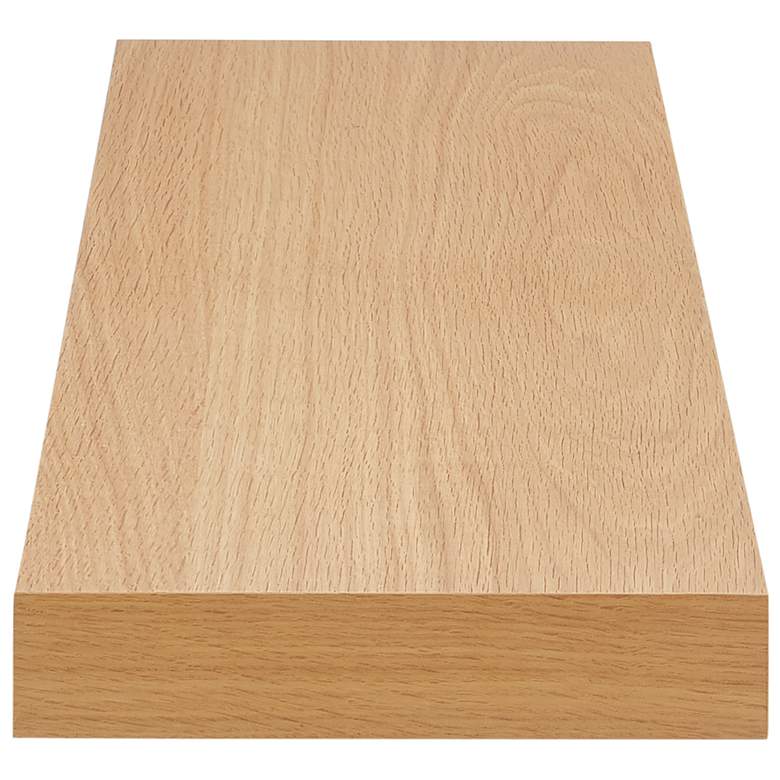 Image 5 Barney 43 1/2" Wide Oak Veneer Wood Floating Wall Shelf more views
