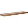 Barney 43 1/2" Wide Walnut Veneer Wood Floating Wall Shelf