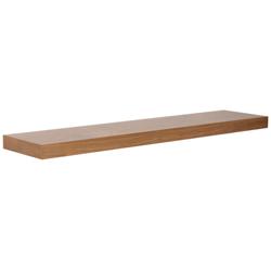 Barney 43 1/2&quot; Wide Walnut Veneer Wood Floating Wall Shelf