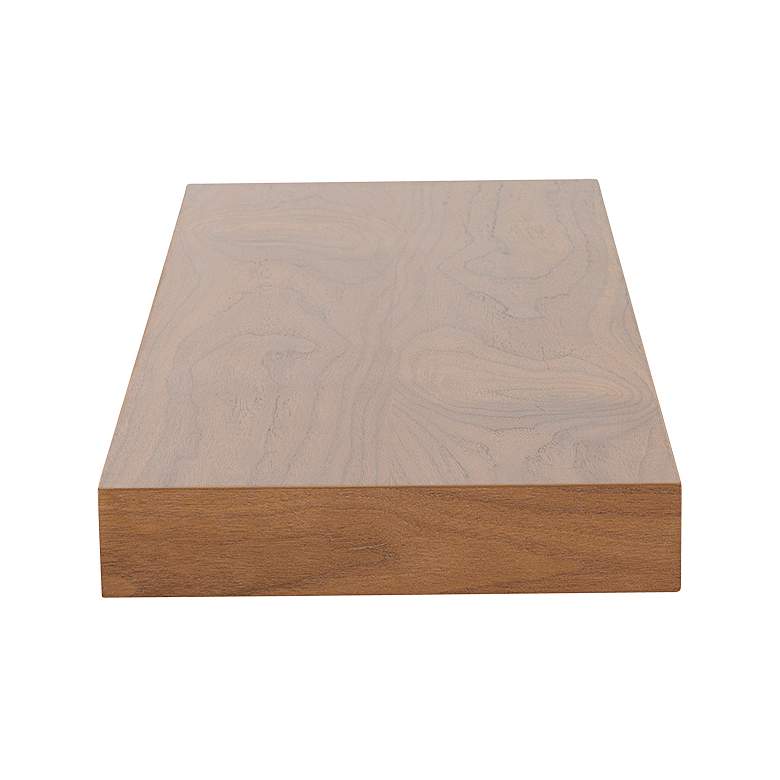 Image 2 Barney 43 1/2" Wide Walnut Veneer Wood Floating Wall Shelf more views