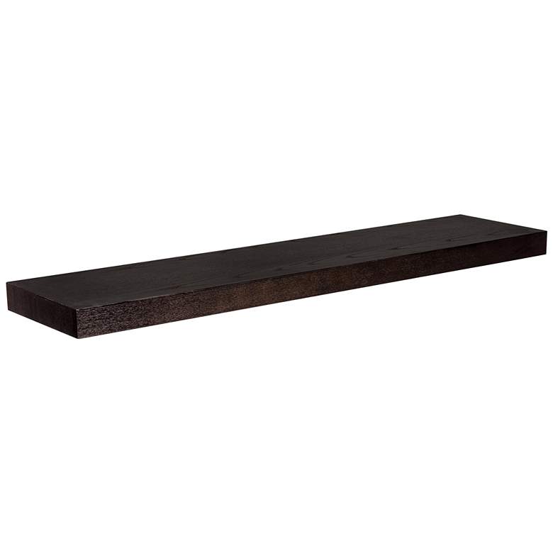 Image 1 Barney 43 1/2" Wide Wenge Stained Wood Floating Wall Shelf