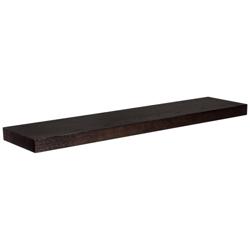 Barney 43 1/2&quot; Wide Wenge Stained Wood Floating Wall Shelf