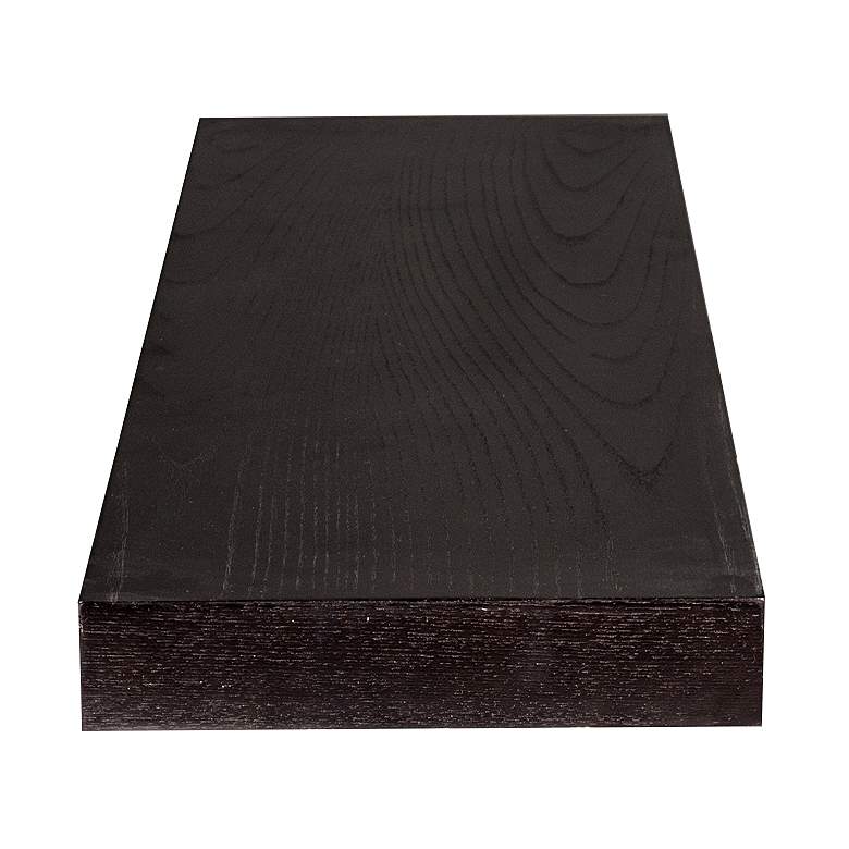 Image 2 Barney 43 1/2 inch Wide Wenge Stained Wood Floating Wall Shelf more views