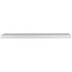 Barney 43 1/2&quot; Wide White Lacquer Wood Floating Wall Shelf