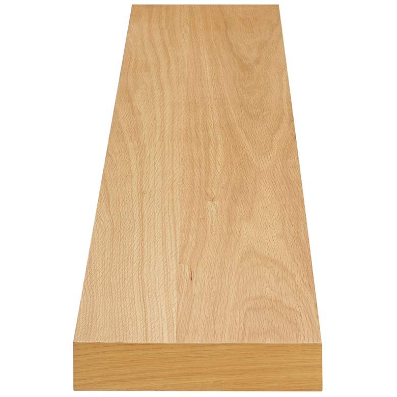 Image 5 Barney 74 3/4" Wide Oak Veneer Wood Floating Wall Shelf more views